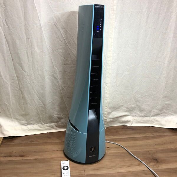 【中古】2015年製 プラズマクラスタースリムイオンファン PF-HTC1-A リモコン(A111KK)付属
