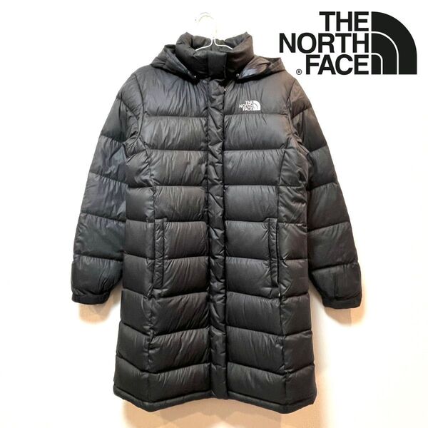 【美品】THE NORTH FACE(ザ・ノースフェイス) ロングダウンコート 黒 L 韓国服 ダウンジャケット アウター 軽量