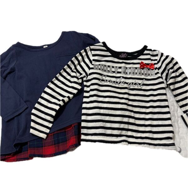 【まとめ売り】95 100 女の子 ロンT 2枚セット