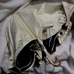 雨晴カサ UV加工有 レディース用 最大値約90センチ 柄長約48センチ 3段階伸長 折畳サイズ約30センチ(柄を含む)ホワイト系