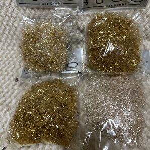 東京堂 フラワー資材 ラメカールワイヤー 25グラム (25g入り) シルバー 、ゴールド、シャンパン4袋セット