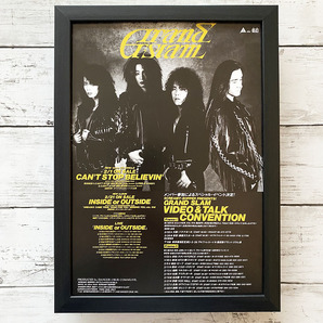 額装品◆GRAND SLAM CAN'T STOP BELIEVIN' /90年代/ポスター風広告/A4サイズ額入り/アートフレーム Y2R16