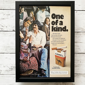 額装品◆CAMEL キャメル ターキッシュ&ドメスティックブレンド タバコ /USA '70s/当時物/ポスター風ビンテージ広告/A4サイズ額入り Y2P33