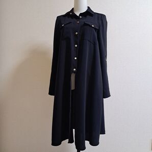 ZARABASIC ロングシャツコート ライトコート ネイビー