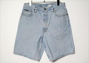 90's CK カルバンクライン デニムショーツ (32) Calvin Klein Jeans アイスブルー 90年代 旧タグ