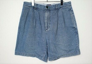 90's トミーヒルフィガー 2タック デニム ショートパンツ (34) 90年代 旧タグ ショーツ Tommy Hilfiger