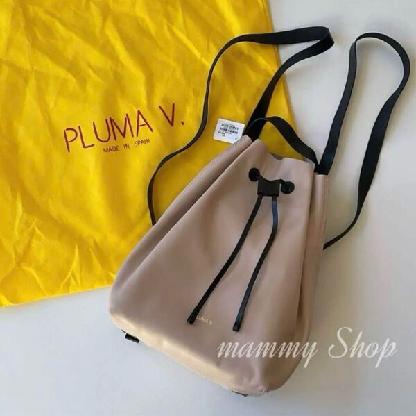 【未使用】PLUMA V. ROBERTA PIERI プルマサンク レザー 本革 バックパック リュック 軽量