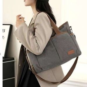 軽量 大容量 多ポケット ハンドバッグ 3way 肩掛け 手提げバッグ 通勤 通学 旅行