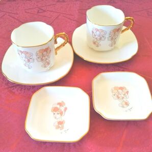 コーヒーカップと小皿 ペアセット カップ&ソーサー 4点セット