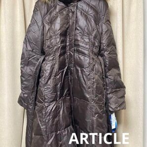タグ付き ARTICLE アーティクル ダウンジャケット ベルト付き