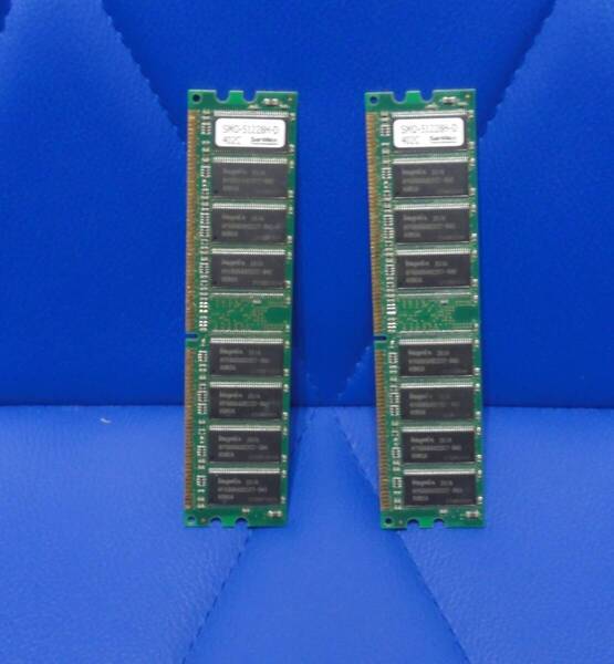 512MB 2枚セット (合計 1GB) PC3200U PC3200 DDR400 CL3 184pin SMD-51228H-D hynixチップ