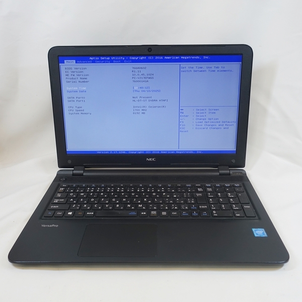 【ジャンク】 NEC J VF-S メモリ8GB 部品取りや再起させられる方向け【送料無料】 No602