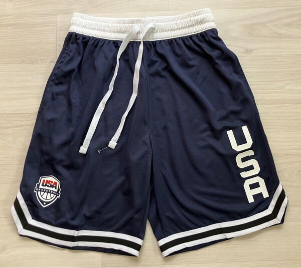 ★新品 バスケットボール USA代表 ドリームチーム DREAMTEAM バスパン ショーツ ユニフォーム NBA バスケ ジャージ ハーフパンツ 未使用 M