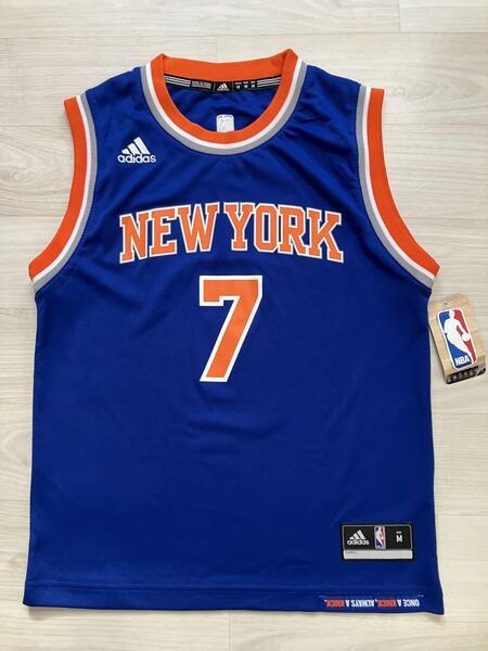 【未使用品】 NBA カーメロ・アンソニー KNICKS ニューヨーク・ニックス ★adidas ユース ジュニア ユニフォーム ジャージ バスケ シャツ