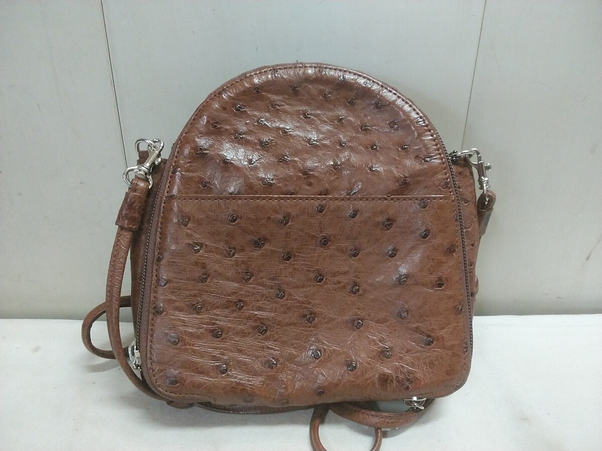 超美品　本物オーストリッチ　JRA認証　日本製　定価20万円 新品 最高級 オーストリッチ バック ハンドバッグJRA認定 日本製
