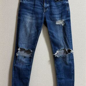 ZARA デニム ダメージジーンズ US31 スキニージーンズ