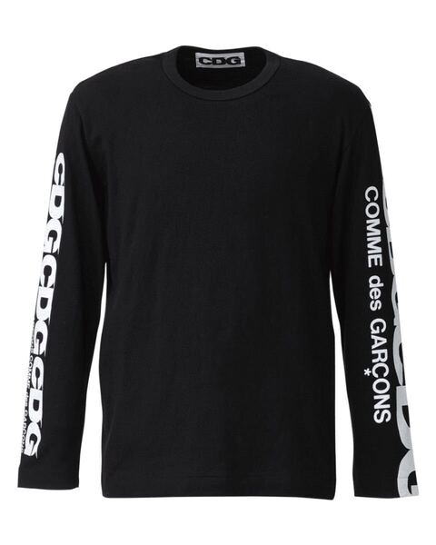 CDG 長袖Tシャツ Mサイズ ブラック 黒 コムデギャルソン COMME des GARCONS ロゴTシャツ ロンT カットソー コム・デ・ギャルソン 川久保玲