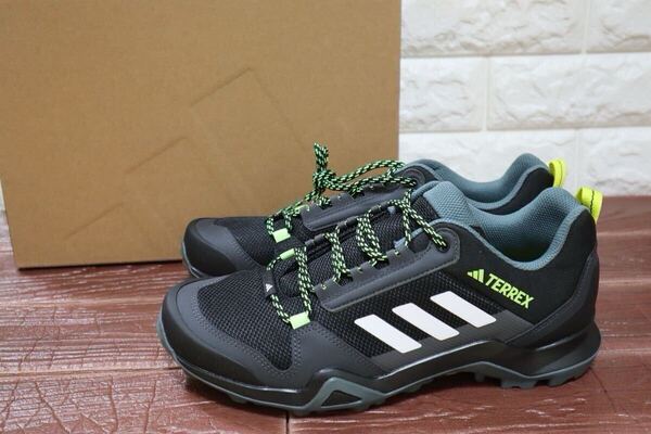 新品 27.5㎝ adidas アディダス Terrex AX3 メンズ トレイルシューズ アウトドアシューズ ハイキング 黒 黄
