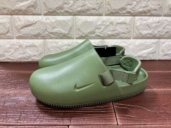 新品 定価8580円 25㎝ NIKE WMNS CALM MULE ナイキ ウィメンズ カーム ミュール サンダル レディース オイルグリーン