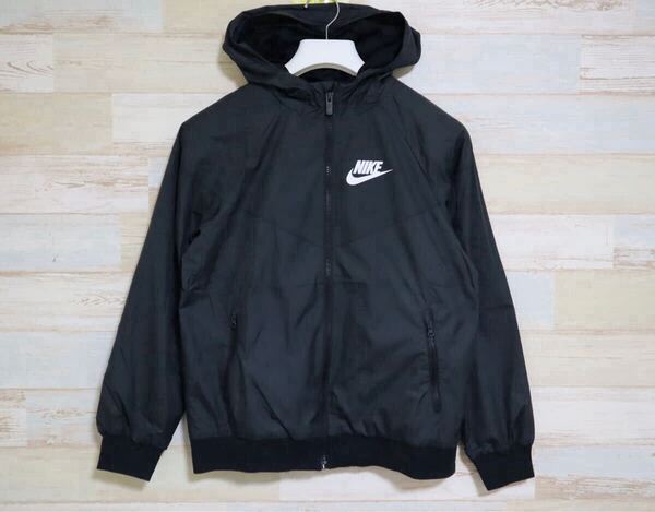 新品 160㎝ NIKE ナイキ キッズ ウインドランナー ジャケット ナイロンジャケット ブラック 黒 裏メッシュ