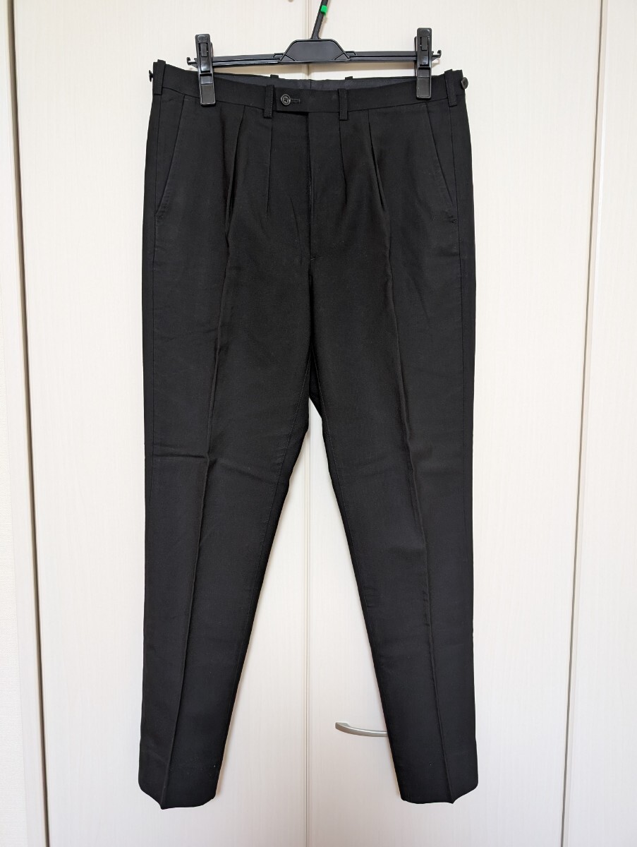 lad musician スラックス　ブラック　サイズ44 LAD MUSICIAN - Gather Wide Slacks | fakejam
