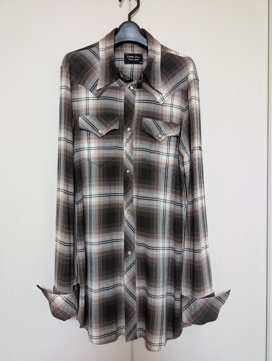 soloist ソロイスト ネルシャツ　44 ナンバーナイン soloist ソロイスト ウエスタン チェックシャツ 44