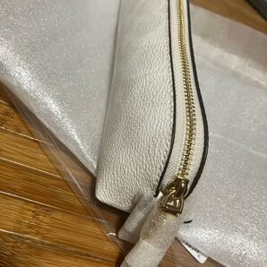 送料込●新品●価17600円 COACH ホワイト/チョークA ペンシルケース シグネチャー キャンバス ペンケース 小物ポーチ コーチ