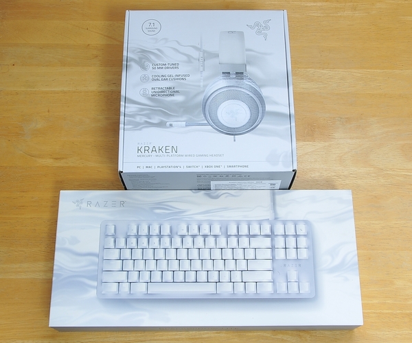 Razer BlackWidow Lite Mercury White US配列 Kraken Mercury White ゲーミングヘッドセット