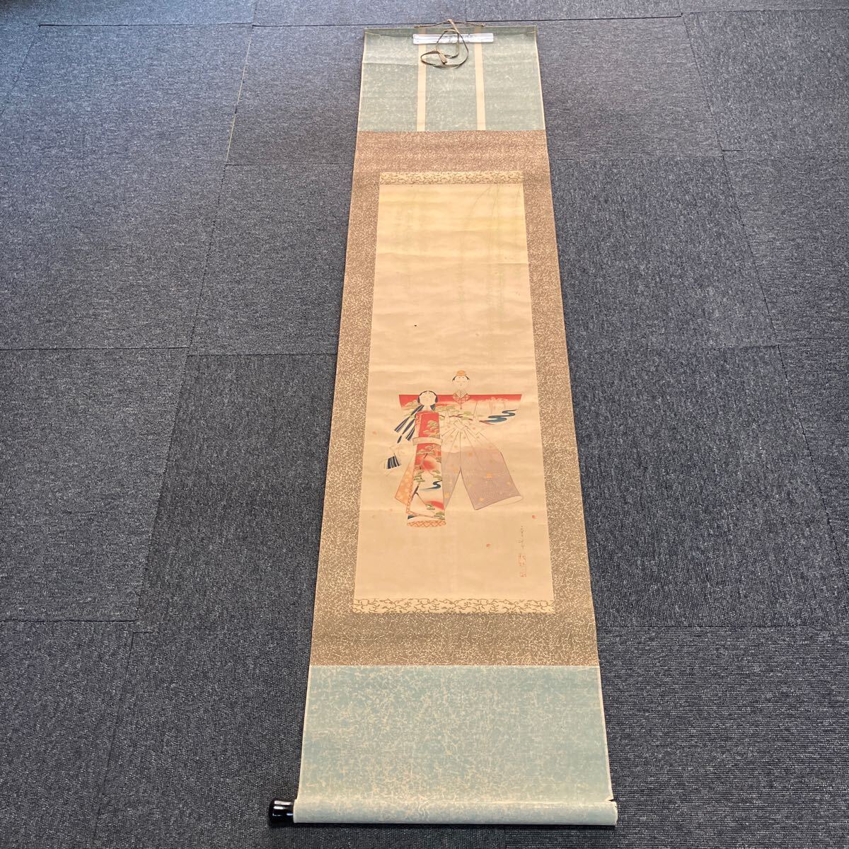 九頭馬の掛軸秀峰筆 絵画