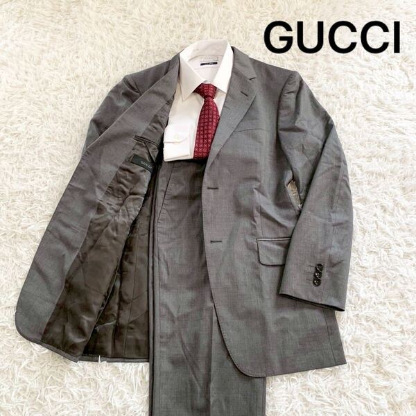 最高傑作TOM FORD GUCCI スーツ セットアップ グッチ トムフォード グレー シングルスーツ 2B テーラードジャケット スラックス パンツ
