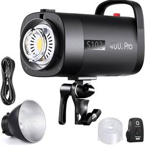★新品 NEEWER S102-400W PROストロボ フラッシュライト 2.4G トリガー/30W LEDモデリングランプ