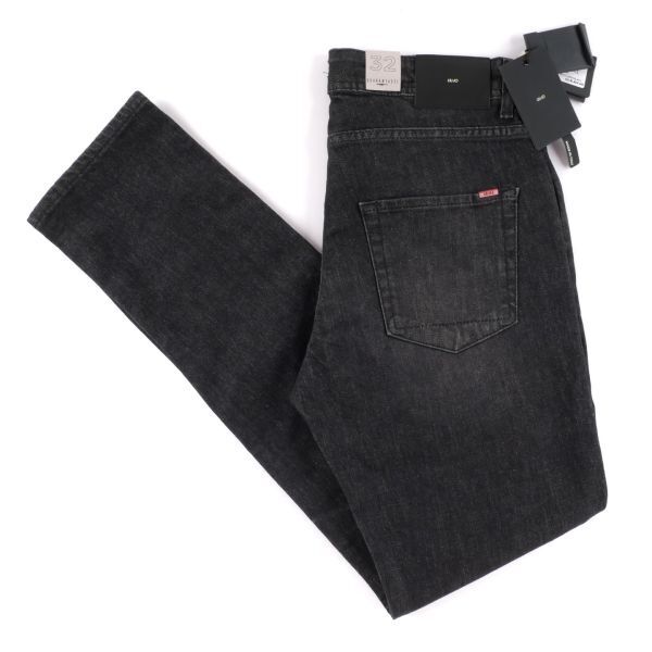 【新品未使用】LIU・JO UOMO◆Made In Italy◆32◆ブラック スリム ストレッチ デニム パンツ◆ブラックデニム