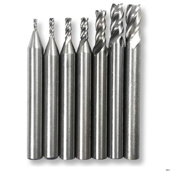 超硬ビット 6mm軸 HSS 7本セット 1.5mm〜6mm 送料無料 リューター ボール盤 ドリル CNC 穴あけ 金属バー 超硬ドリルビット