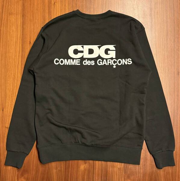 新品 タグ付 COMME des GARCONS コムデギャルソン スウェット L コットン BLK 無地 SZ-T002 CDGエアラインロゴ