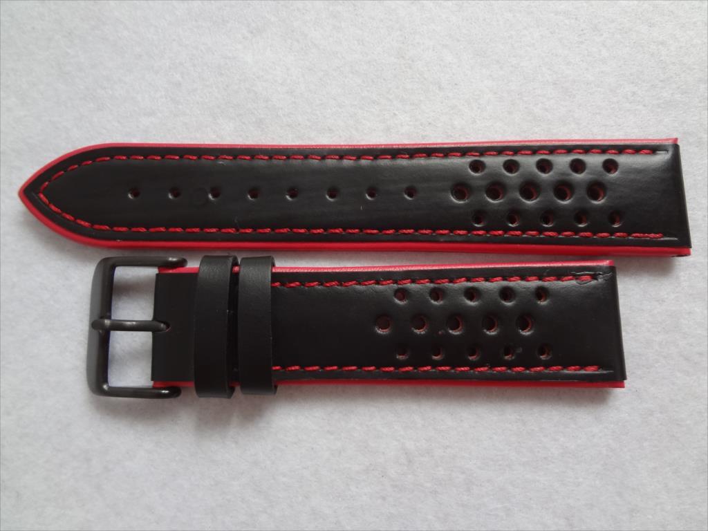 Hadley-Roma 17mm 'Men's' Leather Watch Strap, Color:Brown