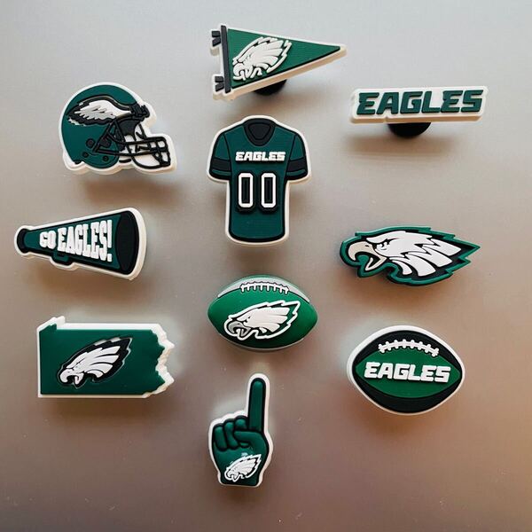 NFL フィラデルフィアイーグルスチームジビッツ チャーム サンダルアクセサリー