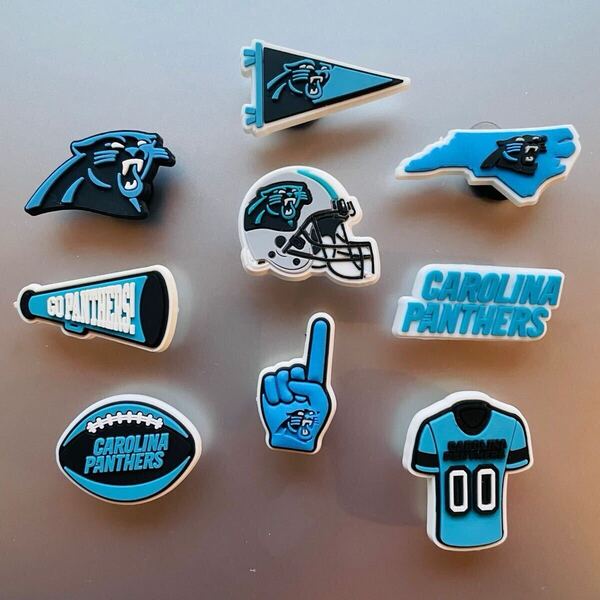 NFL カロライナパンサーズチームジビッツ チャーム サンダルアクセサリー