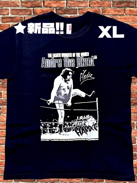 ★新品!◆送料無料!◆大き目XL◆激レア!◆アンドレザ.ジャイアント綿100%*黒*半袖Tシャツ*新日本プロレス*スポーツ,アウトドア,キャンプ