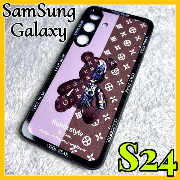 2024最新シリーズ Samsung Galaxy S24 5Gケース TPU強化カラス 茶色 可愛い お洒落 サムスン ギャラクシーs24 5Gカバー ブラウン