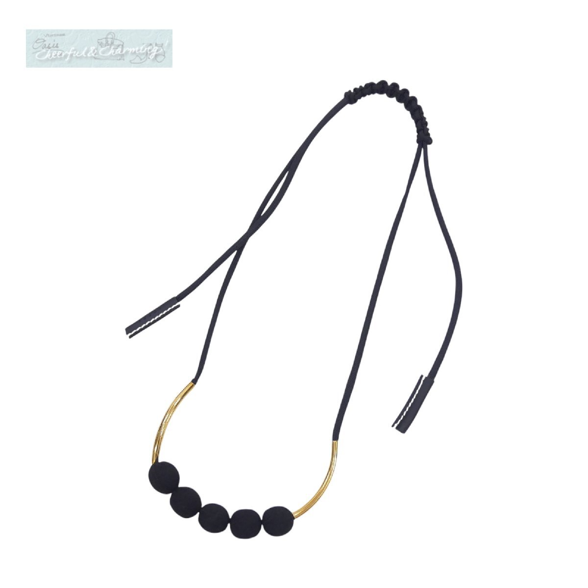 即発 ○ MARNI ネックレス ビジュー カラフル 立体 ビーズ 黒 緑