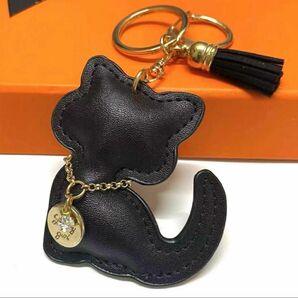 猫 キーホルダー チャーム クロネコ バッグチャーム かわいい プレゼント