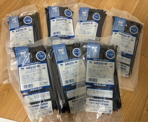 まとめて! ヘラマタイトン HellermannTyton AB200-W 結束バンド インシュロック 100本入り 7袋 合計700本