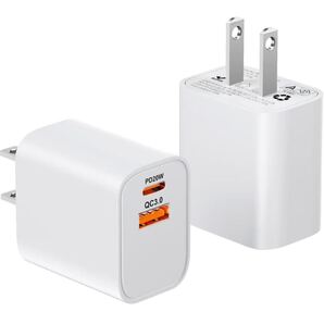 iphone 充電器 急速充電器 充 電 器 20W 2ポート タイプc 充電器 【PSE認証2個セット】基準適合/USB PD対応/20W急速充電器