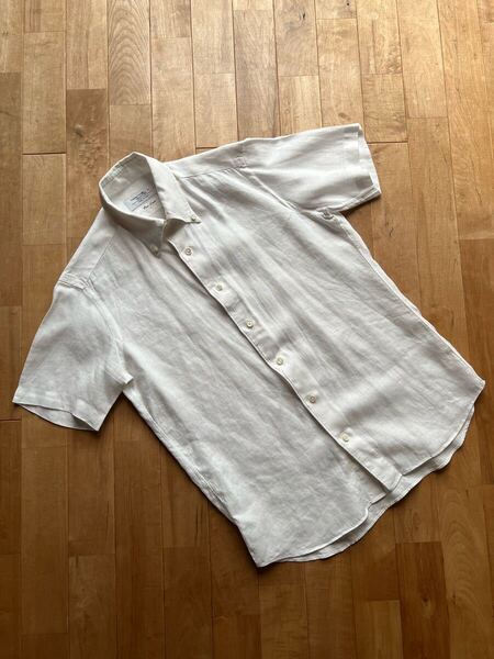 Maker's Shirt 鎌倉 リネン半袖BDシャツ サイズS メーカーズシャツ鎌倉