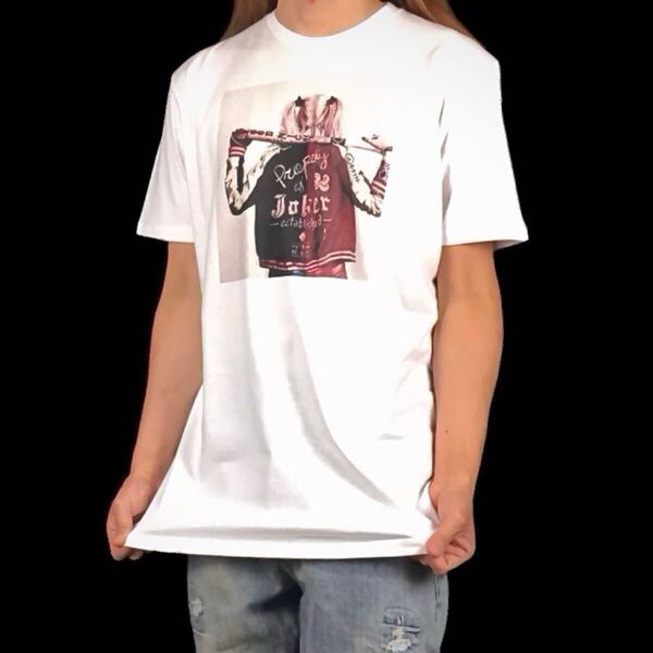 新品 スーサイドスクワッド ハーレイクイン ツインテール 背中バット アメコミ DCヴィラン 悪党 集結 映画 Tシャツ ユニセックス Sサイズ