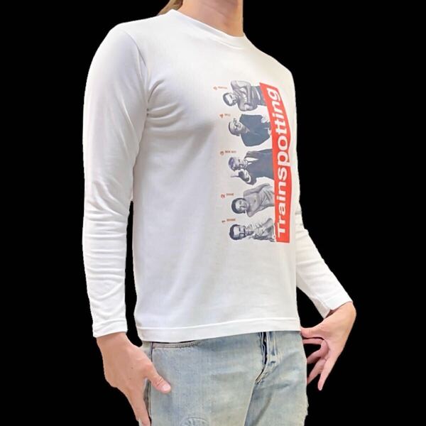 新品 トレインスポッティング ユアンマクレガー 80年代 ドラッグ サブ カルチャー 映画 ポスター ロンT 長袖Tシャツ ユニセックス Lサイズ
