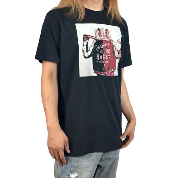 新品 ハーレイクイン ツインテール 後ろ姿 背中 バット スーサイドスクワッド DCコミックス 映画 ヴィラン Tシャツ ユニセックス Lサイズ