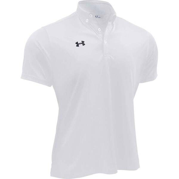 新品♪UNDER ARMOUR/アンダーアーマー♪メンズUAボタンダウン半袖ポロシャツ/ 抗菌防臭 吸汗速乾 ♪ サイズL♪カラー:ホワイト♪♪