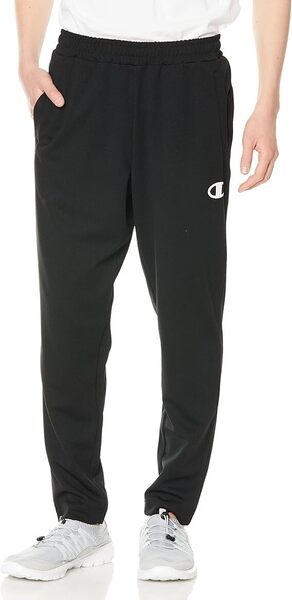 新品♪(チャンピオン)Champion♪速乾 ワンポイントロゴ スタンドジップジャージパンツ メンズスポーツ♪ブラック♪サイズXL♪