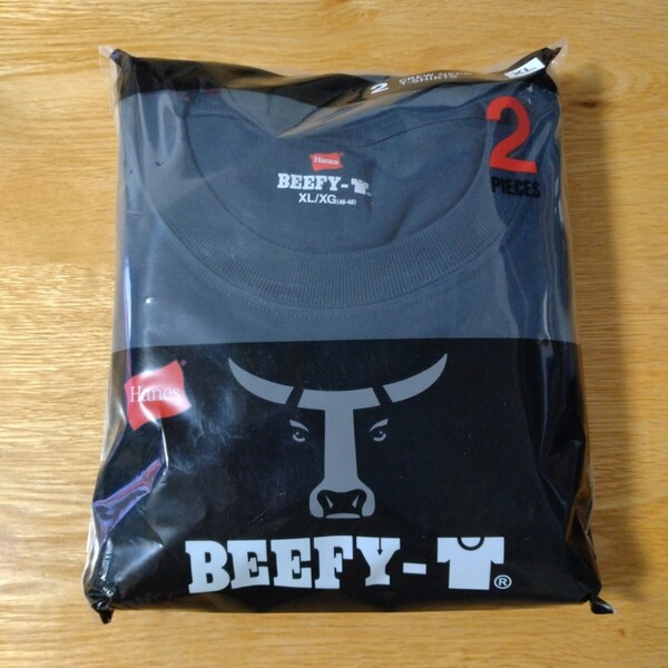 ビーフィー 2枚組 紺 ネイビーメンズ ユニセックス Tシャツ 半袖 XL